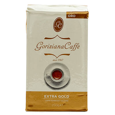 Espresso gemahlen ORO Extra Gold von Goriziana, 4 x 250 g