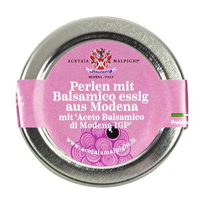 Perle Nere Balsamico - schwarze Balsamicoperlen von Malpighi, 50 g