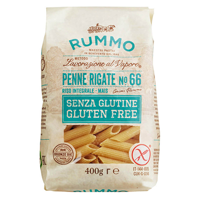 Rummo Penne Rigate N° 66 glutenfreie Nudeln aus Mais & Reis, 400 g
