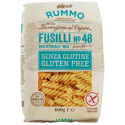 Zur Produktseite von Rummo Fusilli N° 48 glutenfreie Nudeln aus Mais & Reis, 400 g Rummo Fusilli N° 48 glutenfreie Nudeln aus Mais & Reis, 400 g