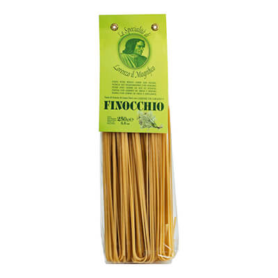 Zur Produktseite von Linguine Finocchio aus Hartweizengrieß mit Fenchel von Lorenzo il Magnifico, 250 g Linguine Finocchio aus Hartweizengrieß mit Fenchel von Lorenzo il Magnifico, 250 g