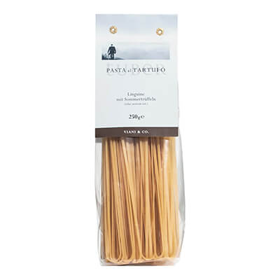 Zur Produktseite von Linguine al Tartufo Eierbandnudeln mit Trüffel, 250 g Linguine al Tartufo Eierbandnudeln mit Trüffel, 250 g
