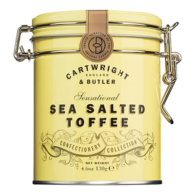 Toffees with Sea Salt in Tin Karamellbonbon mit Meersalz von Cartwright & Butler, 130 g