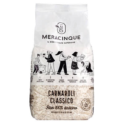 Zur Produktseite von Riso Carnaroli Classico - Risottoreis von Meracinque, 1 kg Riso Carnaroli Classico - Risottoreis von Meracinque, 1 kg