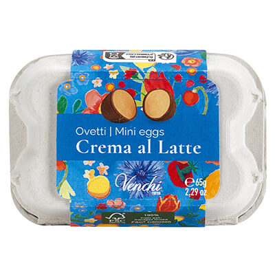 Zur Produktseite von Ostereier gefüllt mit einer Milchcreme von Venchi, 65 g Ostereier gefüllt mit einer Milchcreme von Venchi, 65 g