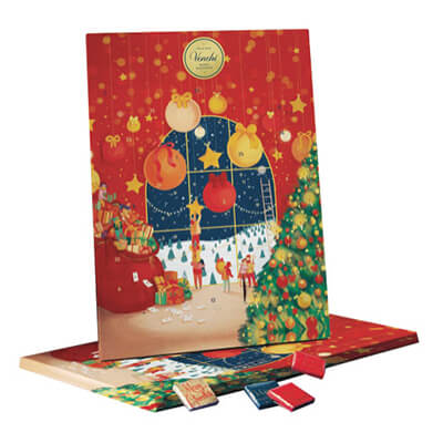 Zur Produktseite von Adventskalender mit gemischten Schokoladentäfelchen von Venchi, 181 g Adventskalender mit gemischten Schokoladentäfelchen von Venchi, 181 g
