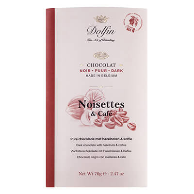 Thumbnail Dolfin Noisettes & Café Zartbitterschokolade mit Haselnüssen und Kaffee, 70 g