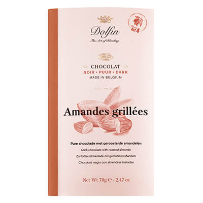 Thumbnail Dolfin Zartbitterschokolade mit gerösteten Mandeln, 70 g