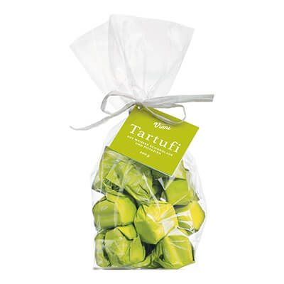 Zur Produktseite von Tartufi dolci al pistacchio - helle Trüffelpralinen mit Pistazien, 200 g Tartufi dolci al pistacchio - helle Trüffelpralinen mit Pistazien, 200 g