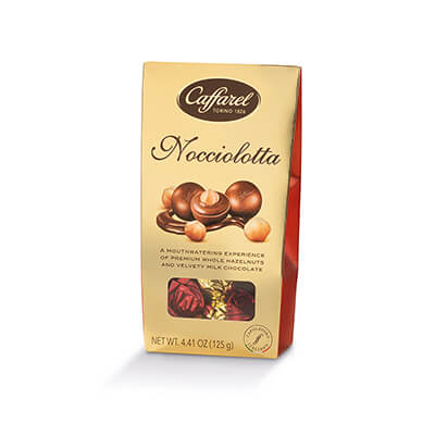 Schokoladenpraline Vollmilch mit Milchcremefüllung und ganzer Haselnuss von Caffarel, 125 g