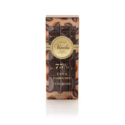 Zur Produktseite von Mini-Tafel Zartbitterschokolade 75% von Venchi, 35 g Mini-Tafel Zartbitterschokolade 75% von Venchi, 35 g