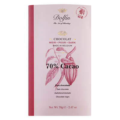 Dolfin Zartbitterschokolade 70 % Kakaoanteil, 70 g