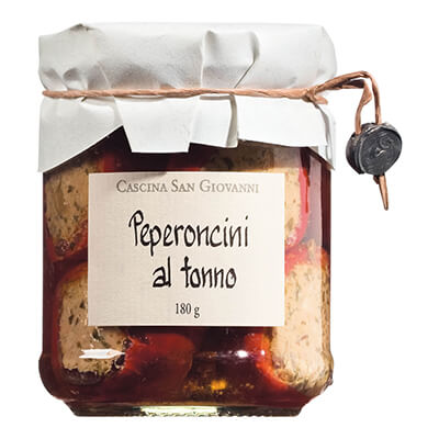 Gefüllte Mini-Paprika in Olivenöl von Cascina San Giovanni, 180 g