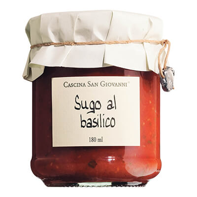 Sugo al basilico Tomatensauce mit Basilikum von Cascina San Giovanni, 180 ml