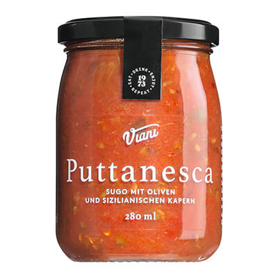 Puttanesca Sugo mit Oliven, Sardellen & Kapern, 280 ml