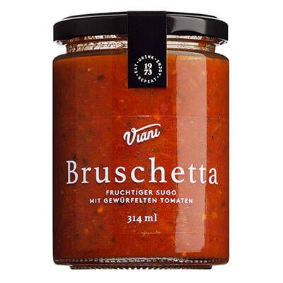 Bruschetta - Sugo aus Tomaten mit gewürfelten Tomaten, 314 ml
