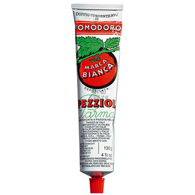Zur Produktseite von Marca Bianca - Tomatenmark doppelt konzentriert & fein-fruchtig von Pezziol, 130 g Marca Bianca - Tomatenmark doppelt konzentriert & fein-fruchtig von Pezziol, 130 g