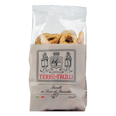 Taralli Salzgebäck mit Fenchelsamen von Terre dei Trulli, 250 g