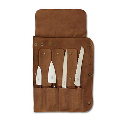 Thumbnail Messerrolle Plus 2 - erweiterbare Messertasche aus Leder für (Nachwuchs-) Köche von Windmühlenmesser