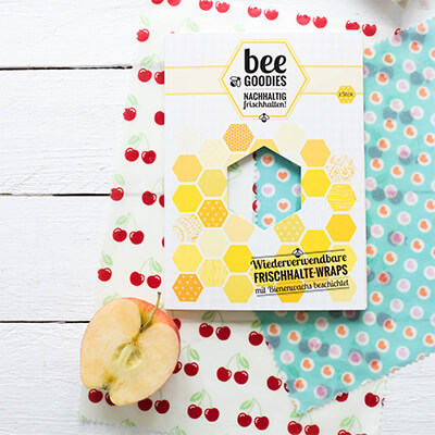 Zur Produktseite von beeGoodies Frischhalte-Wraps, Bienenwachstücher 2-er Set beeGoodies Frischhalte-Wraps, Bienenwachstücher 2-er Set