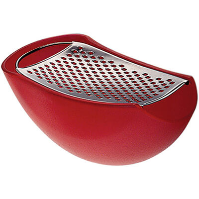 Zur Produktseite von Alessi Parmenide Reibe mit Käsedose, rot Alessi Parmenide Reibe mit Käsedose, rot
