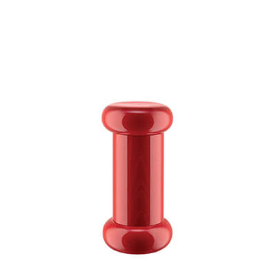 Alessi Pfeffer-, Salz- und Gewürzmühle aus Buchenholz rot, 15 cm