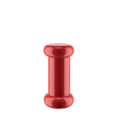 Alessi Pfeffer-, Salz- und Gewürzmühle aus Buchenholz rot, 15 cm