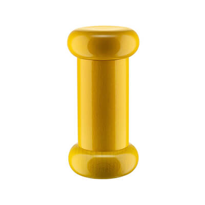 Alessi Pfeffer-, Salz- und Gewürzmühle aus Buchenholz gelb, 15cm