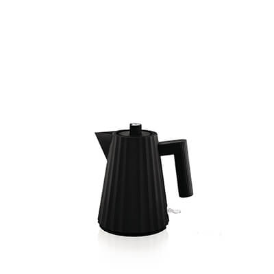 Alessi Plissé elektrischer Wasserkocher schwarz, 1,0 L