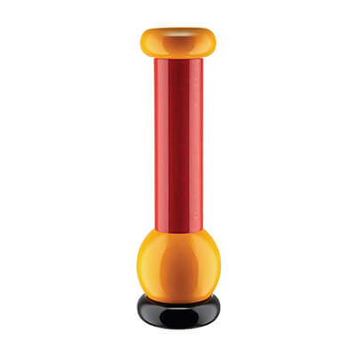 Alessi Pfeffer-, Salz- und Gewürzmühle aus Buchenholz rot, 23 cm