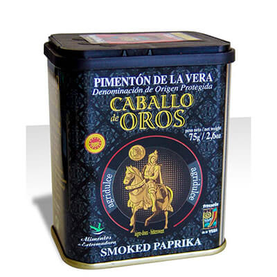 Smoked Paprika süß-pikant - Pimentón de la Vera bittersweet von Caballo de Oros, 75 g