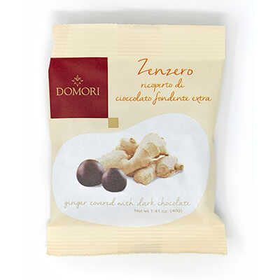 Zenzero, Ingwerstückchen mit Schokolade von Domori, 40 g