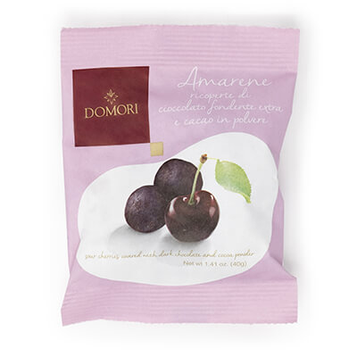 Amarene, Kirschen mit Schokolade von Domori, 40 g