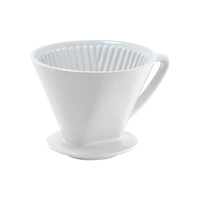 Zur Produktseite von Cilio Kaffeefilter weiß aus Porzellan für 8 - 10 Tassen, Gr. 4 Cilio Kaffeefilter weiß aus Porzellan für 8 - 10 Tassen, Gr. 4