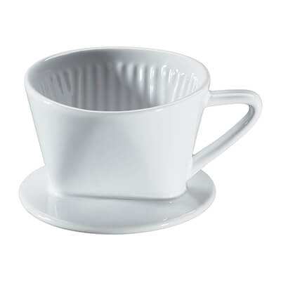 Cilio Kaffeefilter weiß aus Porzellan, Größe 1