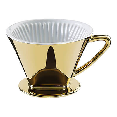 Zur Produktseite von Cilio Kaffeefilter gold für 8 - 10 Tassen, Gr. 4 Cilio Kaffeefilter gold für 8 - 10 Tassen, Gr. 4