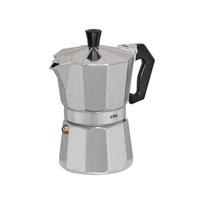 Zur Produktseite von Cilio Espressokocher Classico aus Edelstahl für 3 Tassen Cilio Espressokocher Classico aus Edelstahl für 3 Tassen