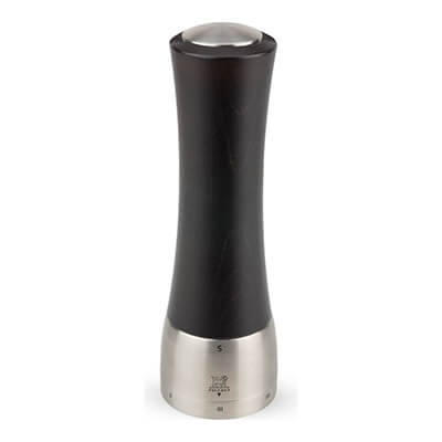 Peugeot Madras manuelle Salzmühle aus Holz & Edelstahl mit u'Select-System schokolade, 21 cm