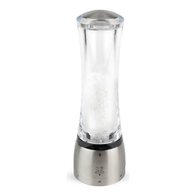 Peugeot Daman manuelle Salzmühle aus Acryl & Edelstahl mit u'Select-System, 21 cm