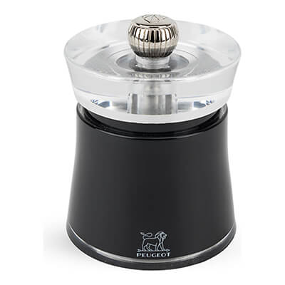 Peugeot Bali manuelle Pfeffermühle aus Acryl schwarz, 8 cm