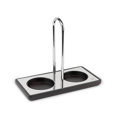 Peugeot Linea Menage - Tablett für Mühlenduos bis 16 cm aus Edelstahl & Bambus