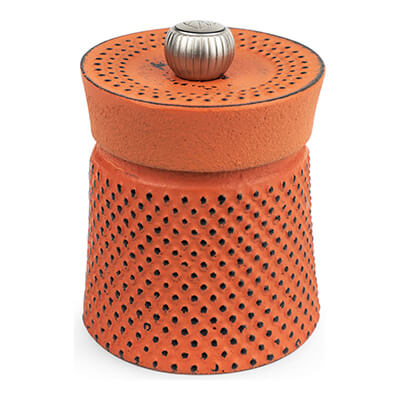 Peugeot Bali Fonte manuelle Pfeffermühle aus Gusseisen orange, 8 cm