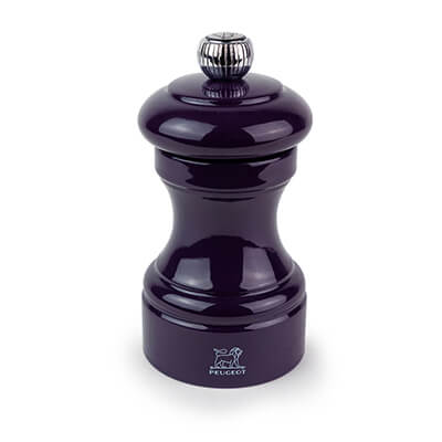 Peugeot Bistro manuelle Pfeffermühle aus Holz, lackiert aubergine, 10 cm