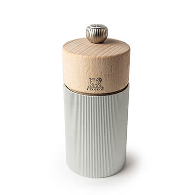 Peugeot Line manuelle Salzmühle aus Alu & Naturholz, 12 cm
