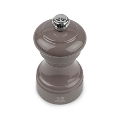 Peugeot Bistro manuelle Salzmühle aus Holz, lackiert grau, 10 cm