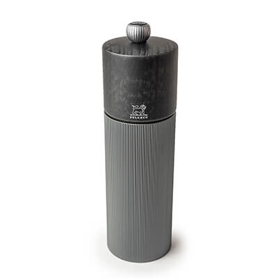 Peugeot Line Carbone manuelle Pfeffermühle aus dunklem Alu & graphit-farbenem Holz, 18 cm