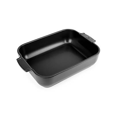 Peugeot Appolia Auflaufform rechteckig schwarz matt, 32 cm