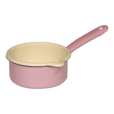 Zur Produktseite von Riess Stielkasserolle mit großem Ausguss rosa, 12 cm - 0,5 l Riess Stielkasserolle mit großem Ausguss rosa, 12 cm - 0,5 l