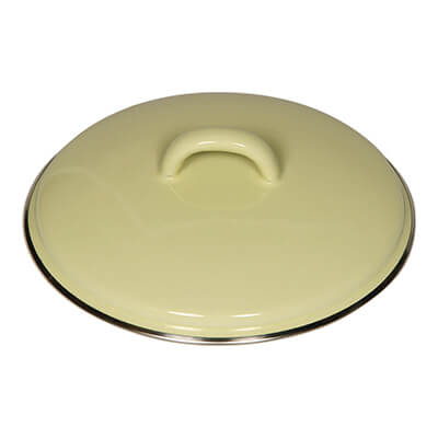 Riess Deckel mit Chromrand gelb, 16 cm