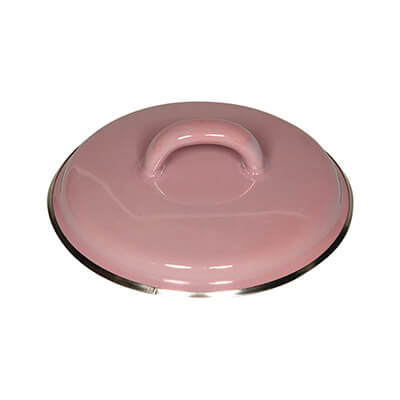 Riess Deckel mit Chromrand rosa, 12 cm